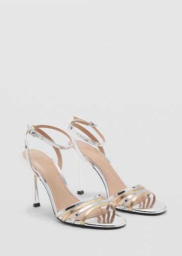 Combined Strap Heeled Sandals