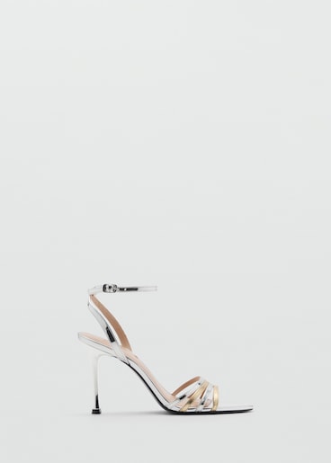 Combined Strap Heeled Sandals
