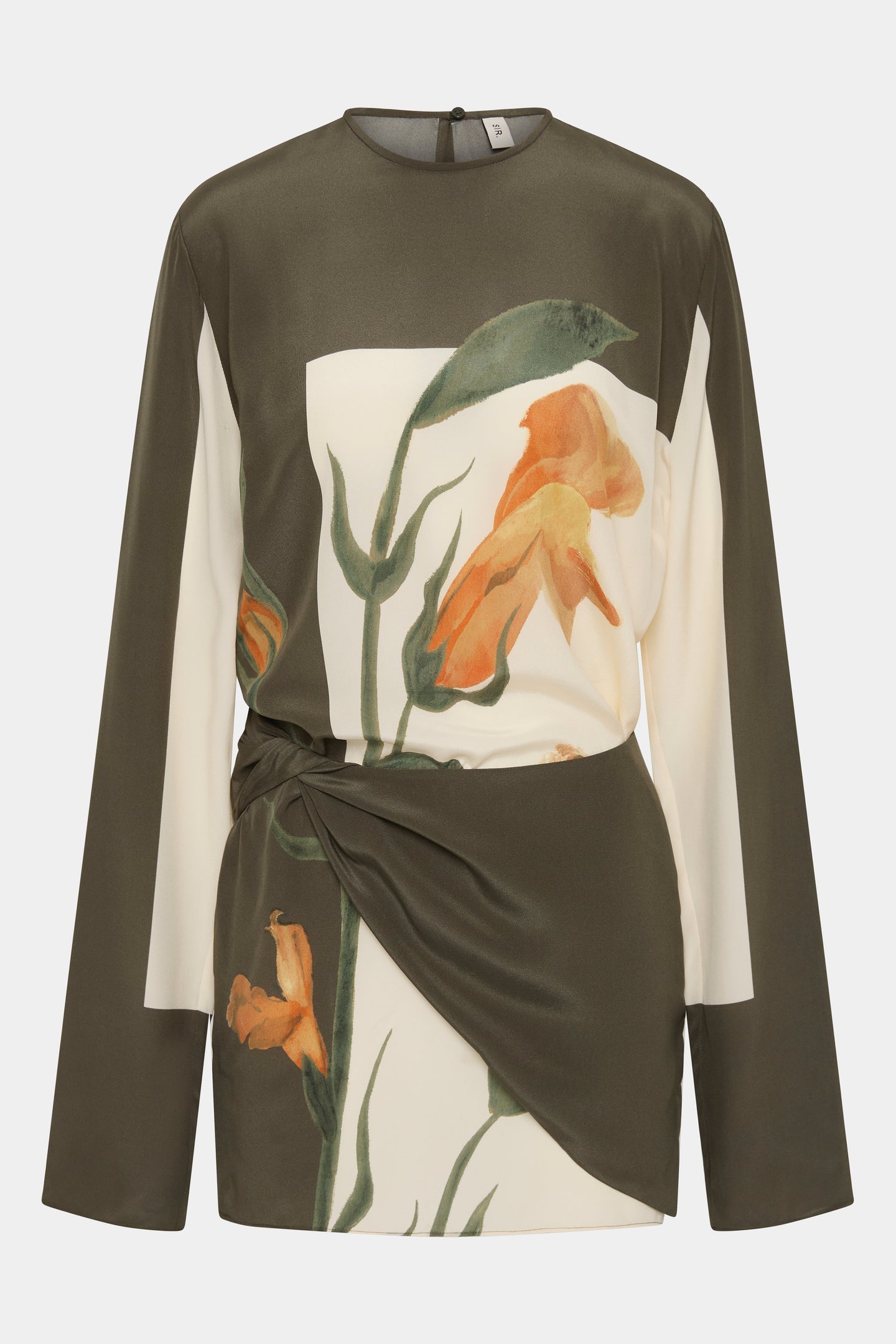 Constance Twist Mini Dress Iris Floral