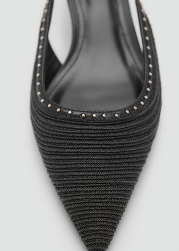 Natural Fibre Kitten Heel Shoes