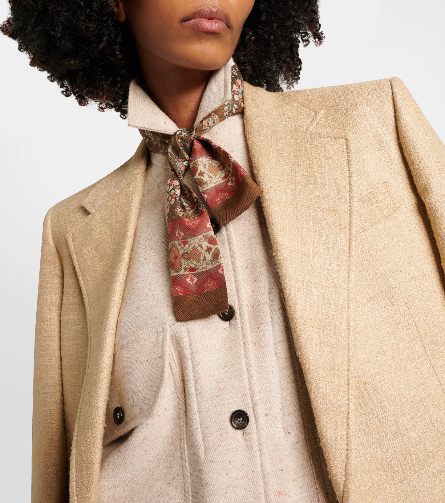 Printed Silk Twill Scarf