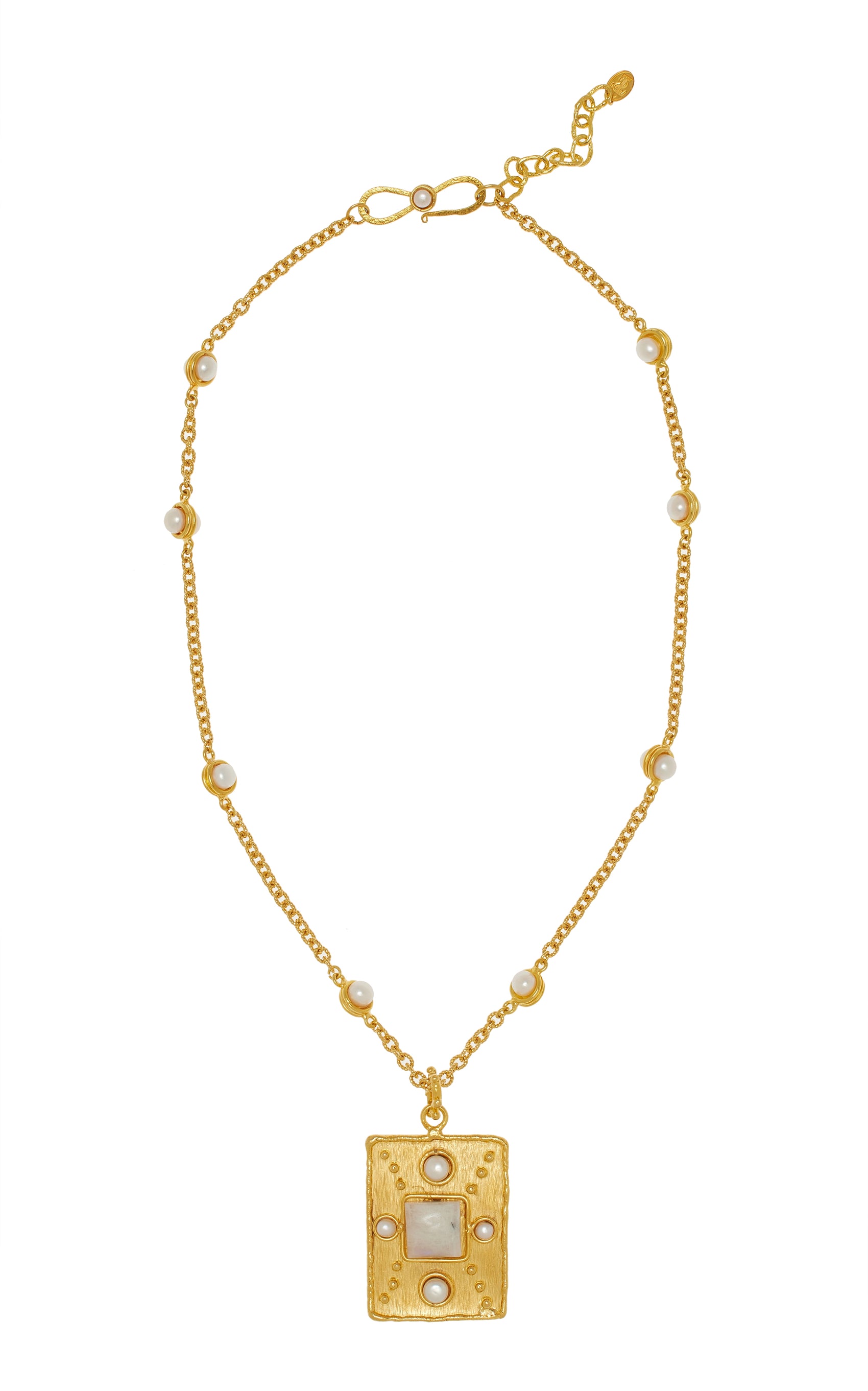 Shield 22K Gold-Plated Pearl Necklace