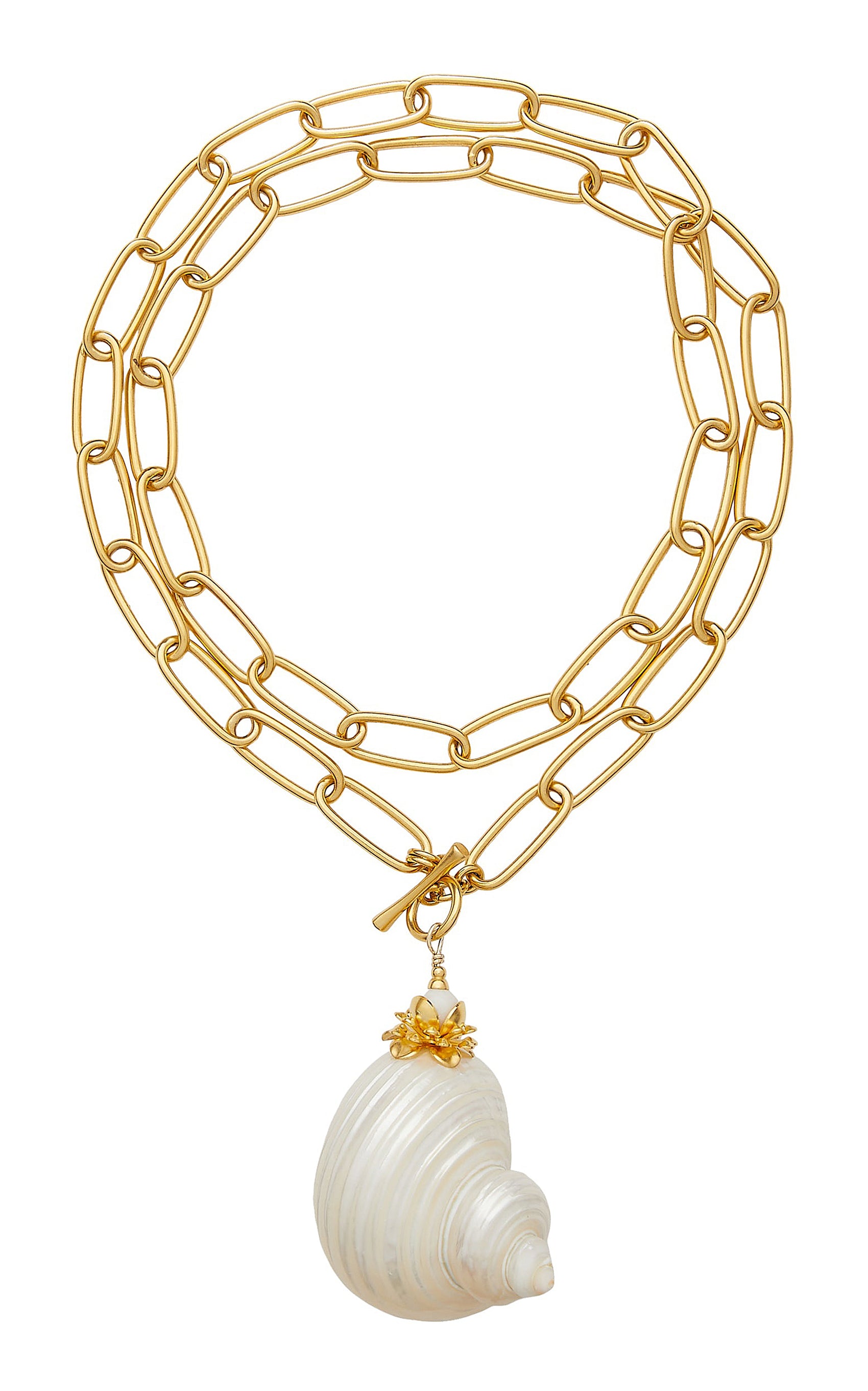 Sirena Gold-Plated Shell Necklace