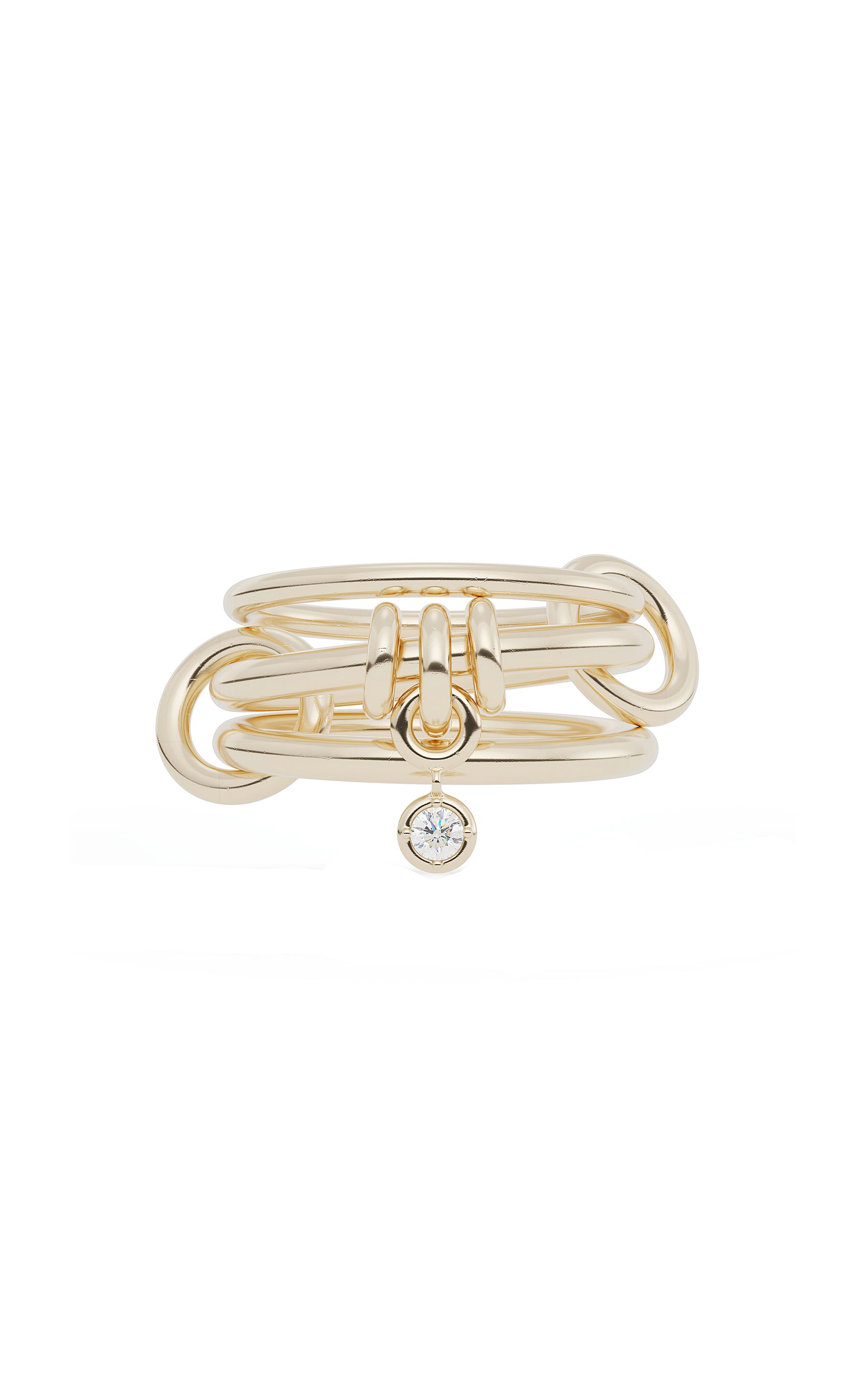 18K Yellow Gold And Diamond Piera Ring