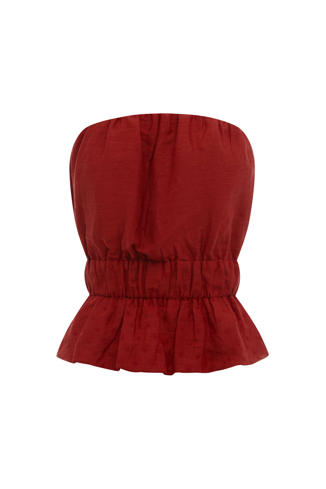 AURELIA STRAPLESS TOP MERLOT