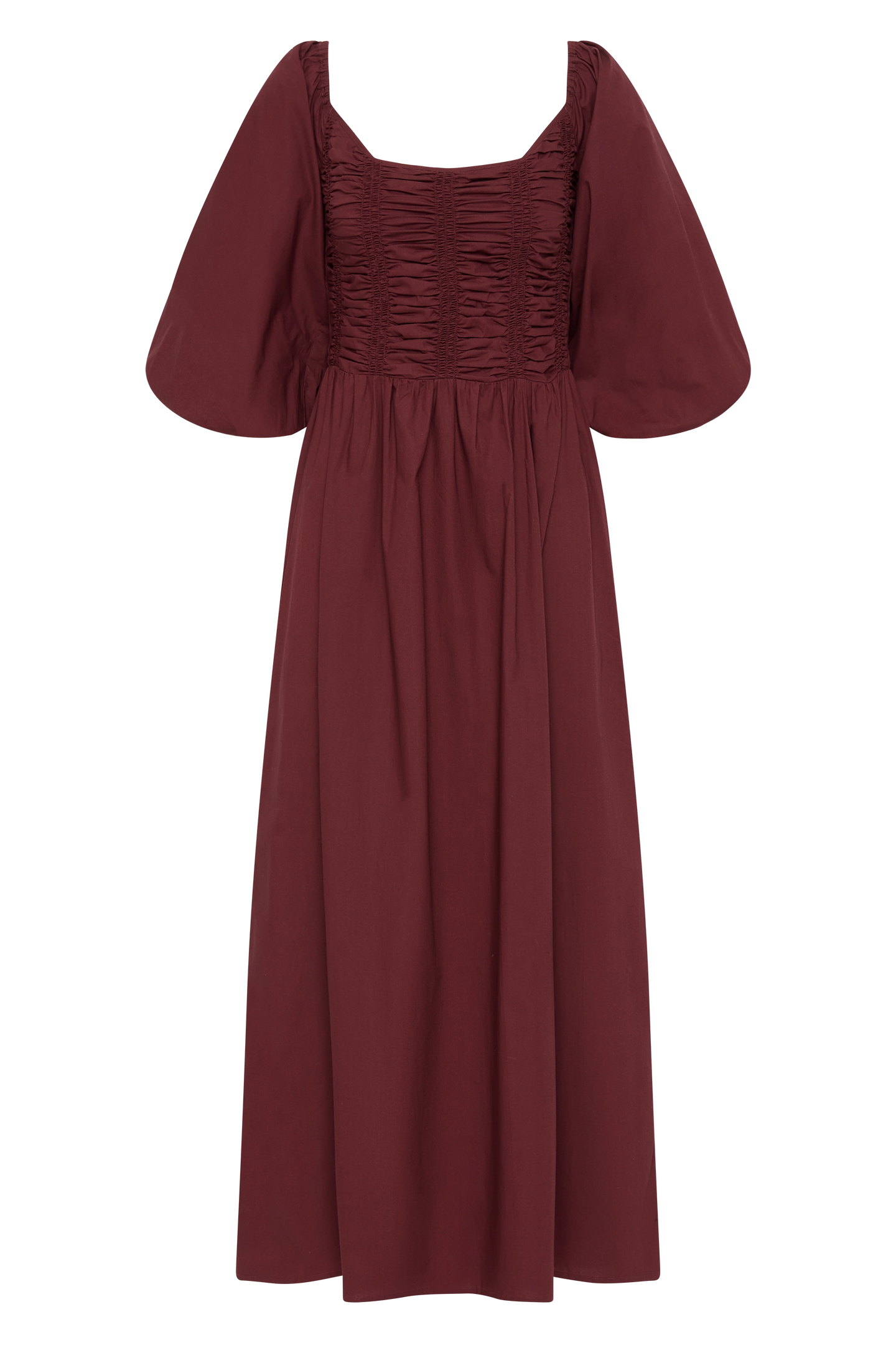 Alma Midi Dress Bordeaux