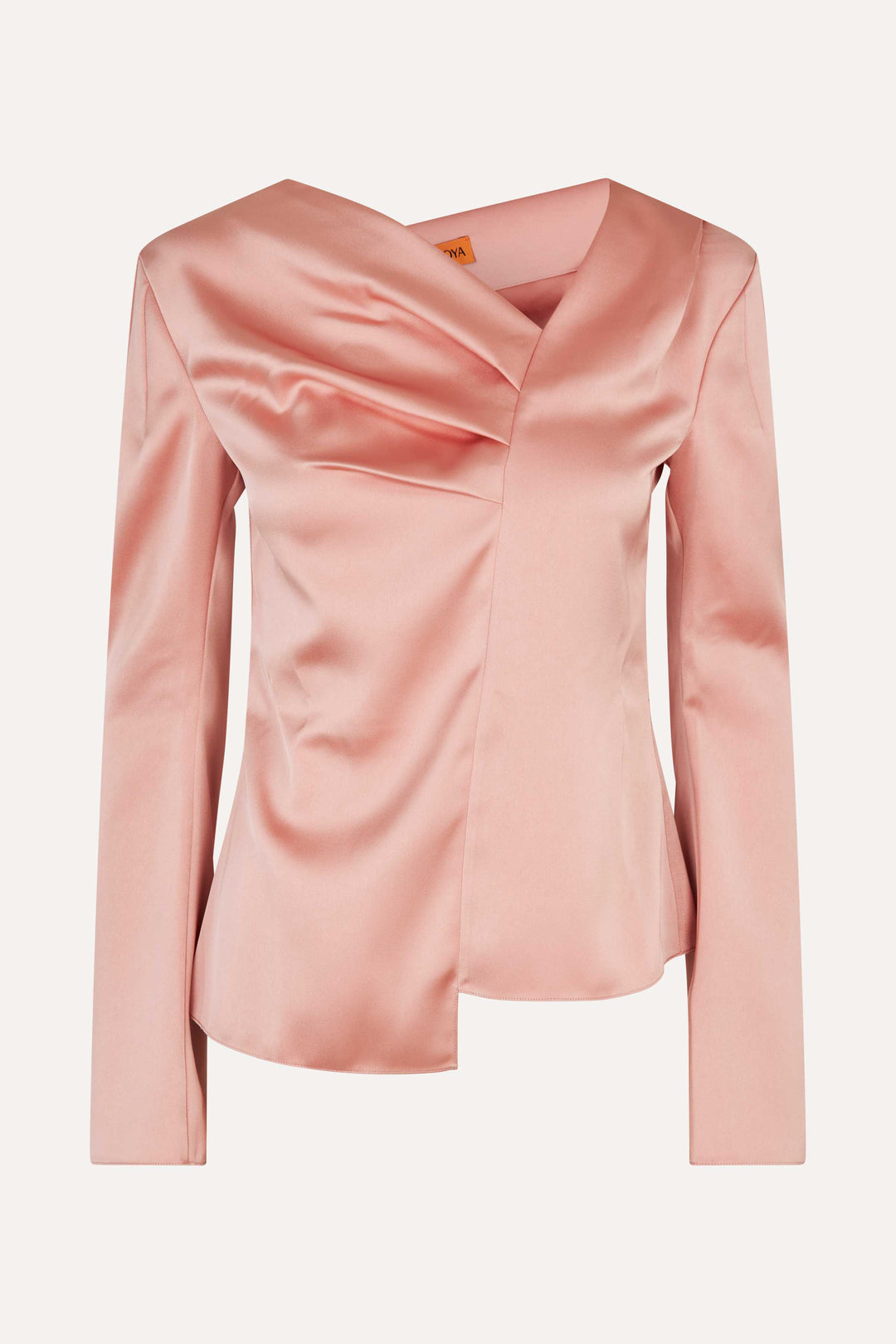 Asymmetrical Long Sleeve Top Rose Tan