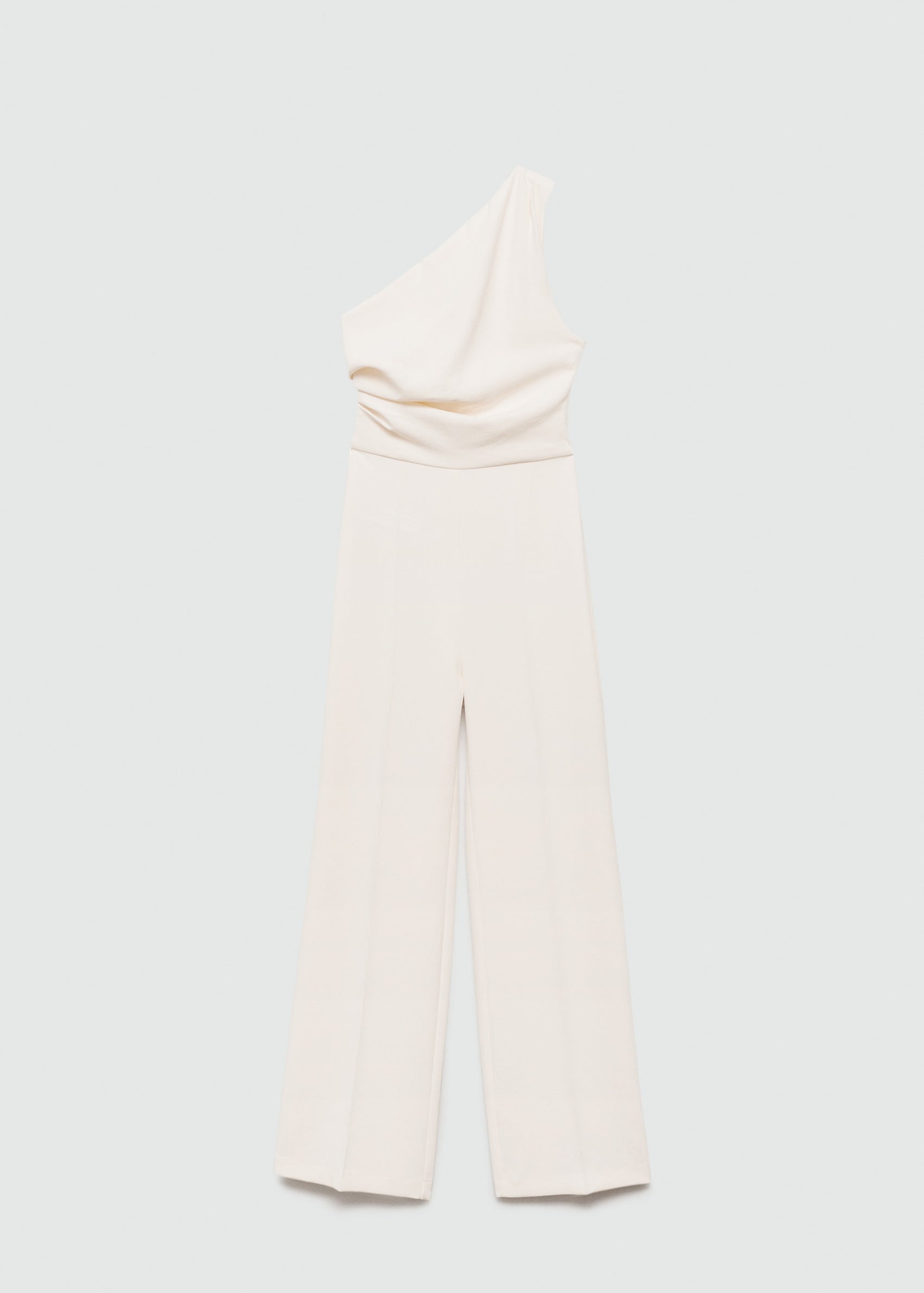 Asymmetrical jumpsuit with draped detail