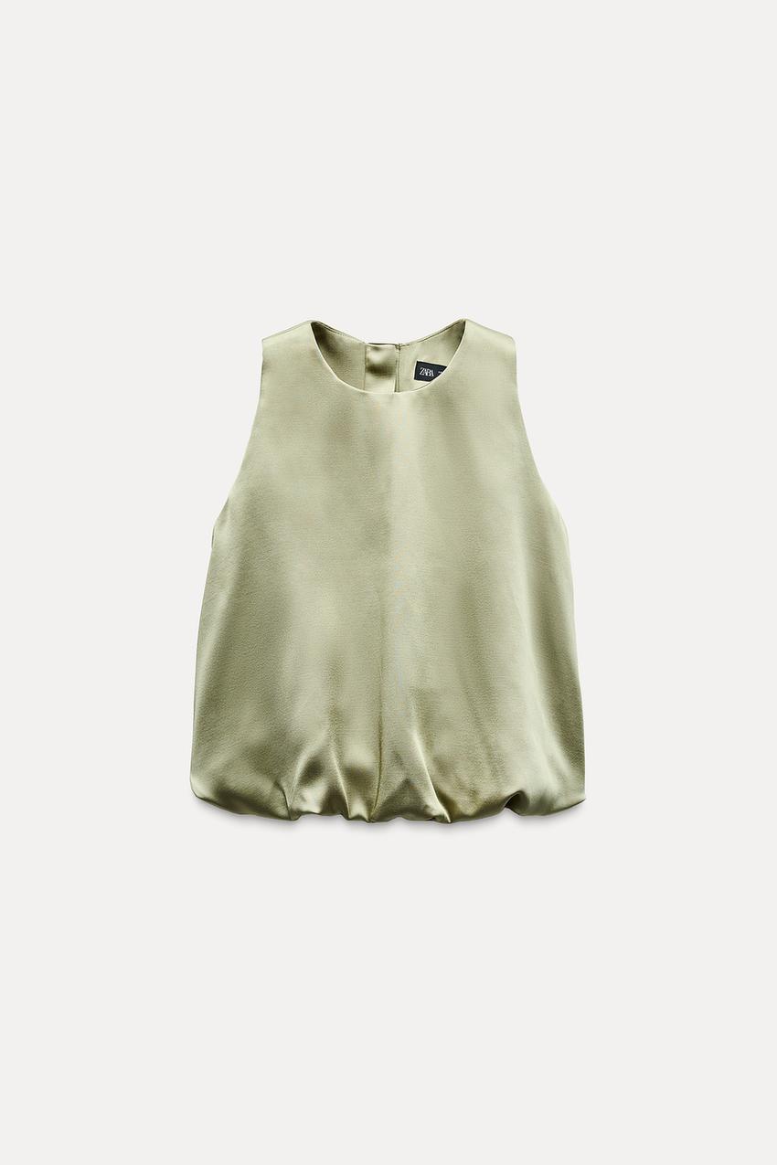 BALLOON SATIN TOP