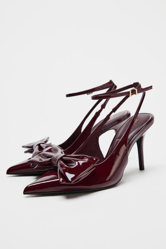 BOW STILETTO SLINGBACKS