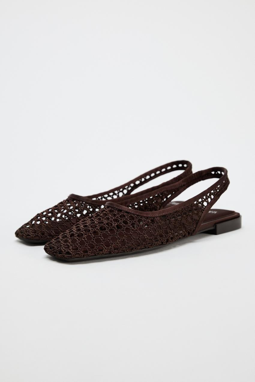 BRAIDED SLINGBACK BALLET FLATS