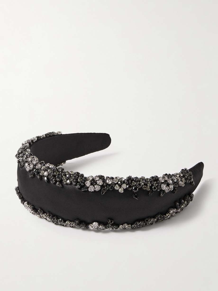 Blossom crystal embellished satin headband