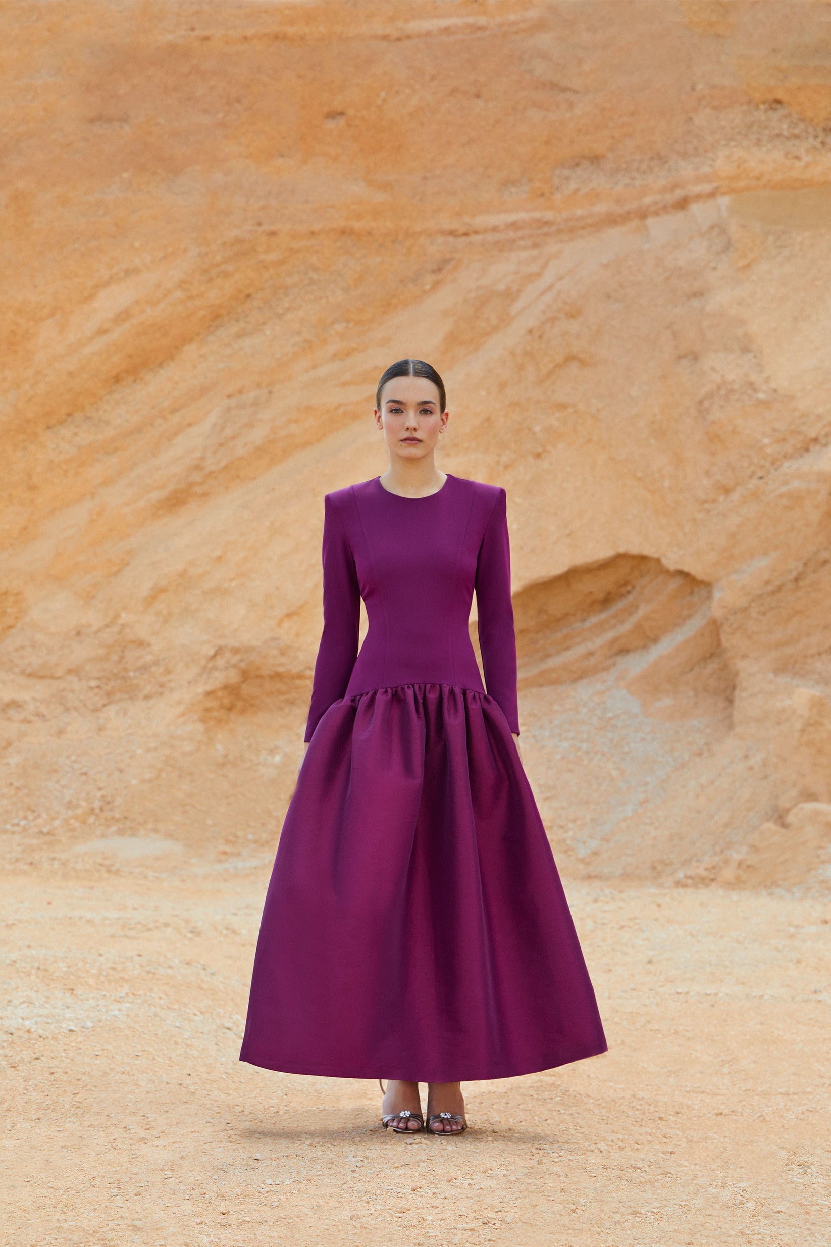 COVADONGA BURGUNDY Dress