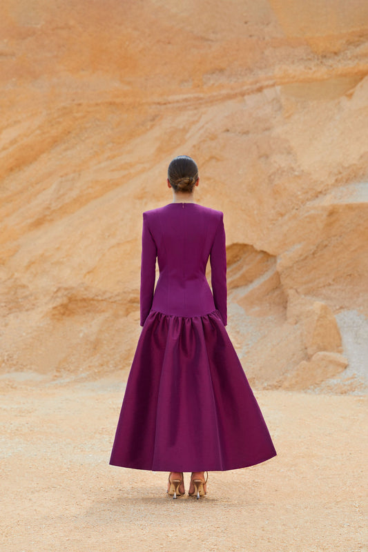 COVADONGA BURGUNDY Dress