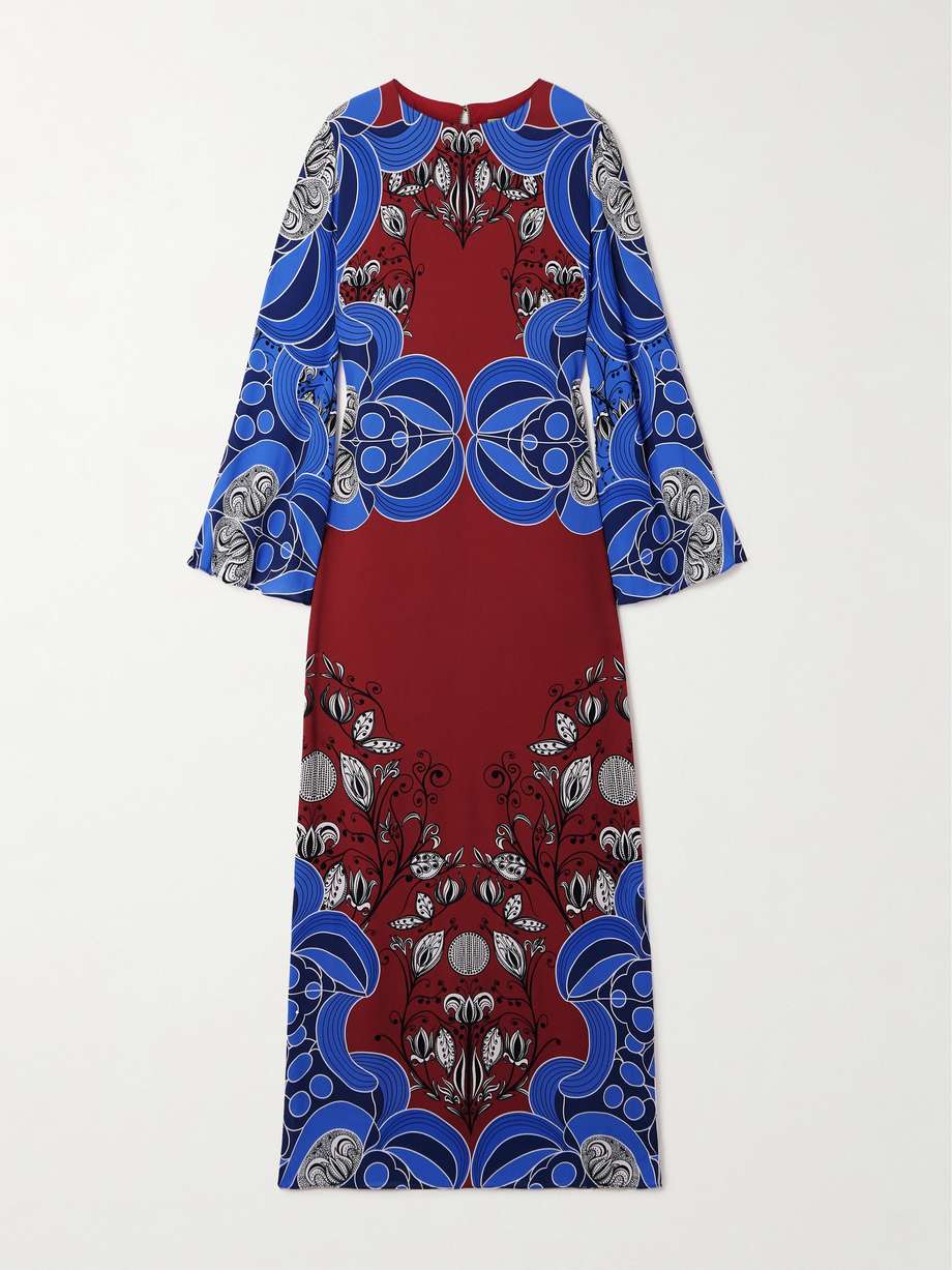 Capucine printed crepe maxi dress