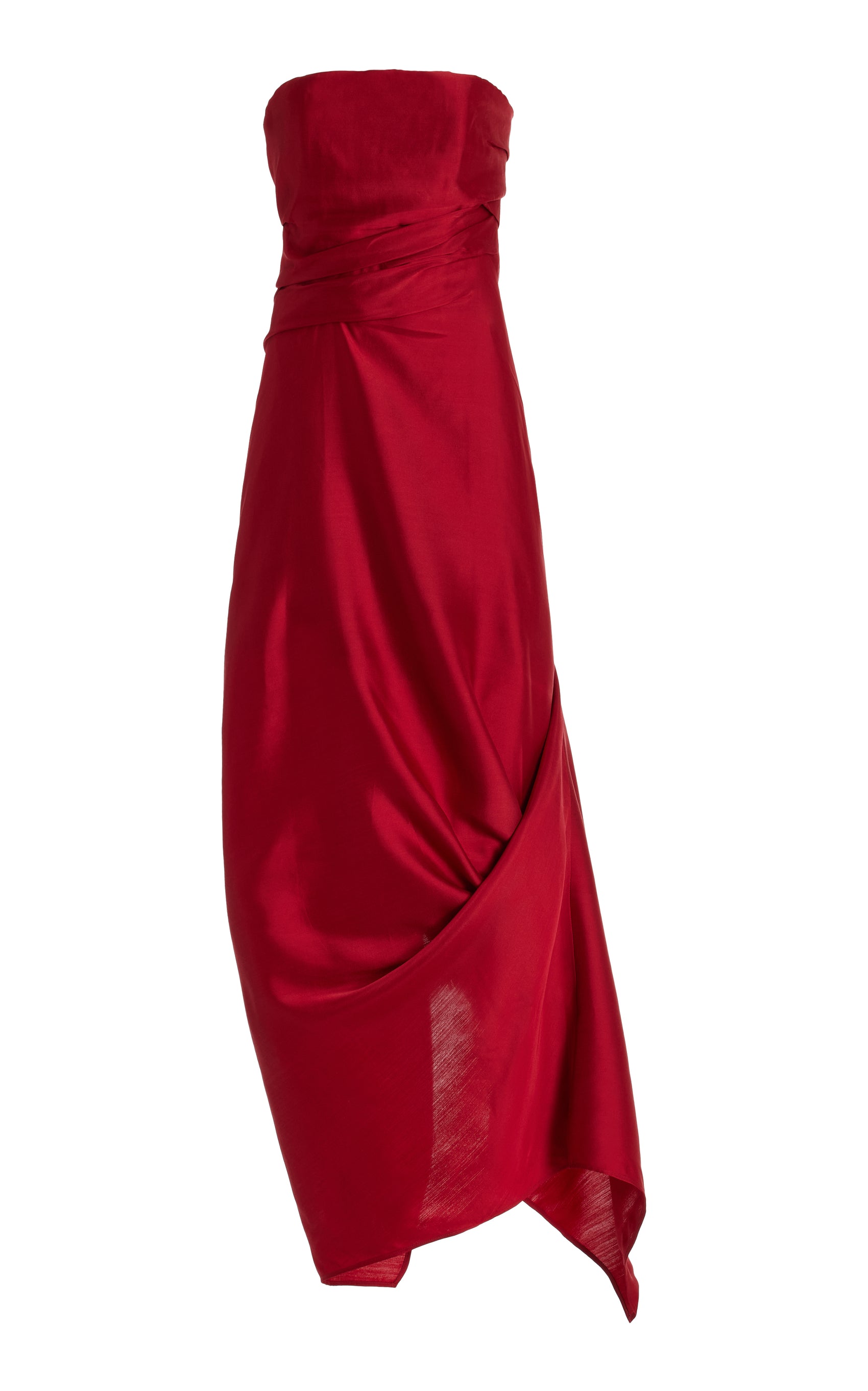 Caravaggio Draped Wool-Blend Maxi Dress