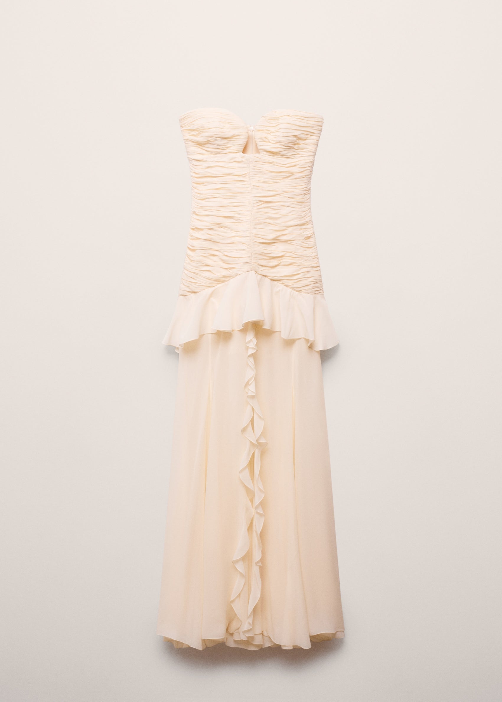 Draped dress with sweetheart neckline