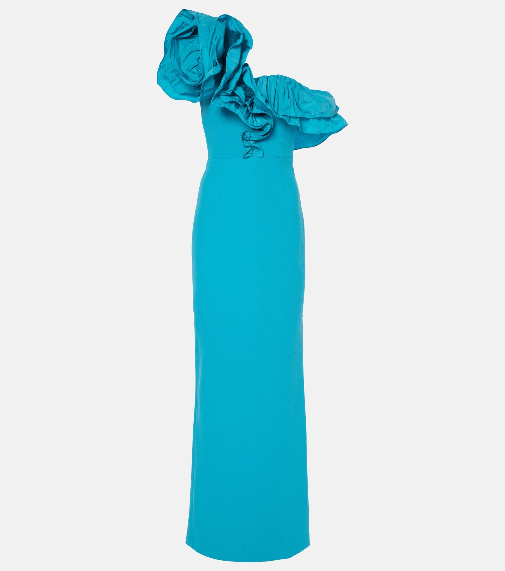 Ella ruffled one shoulder gown