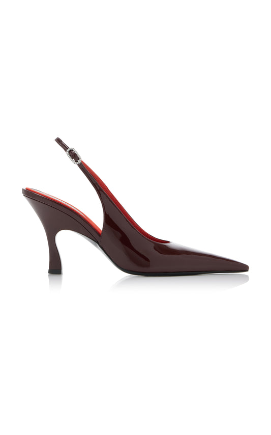 Elsa Patent Vegan Leather Slingback Pumps