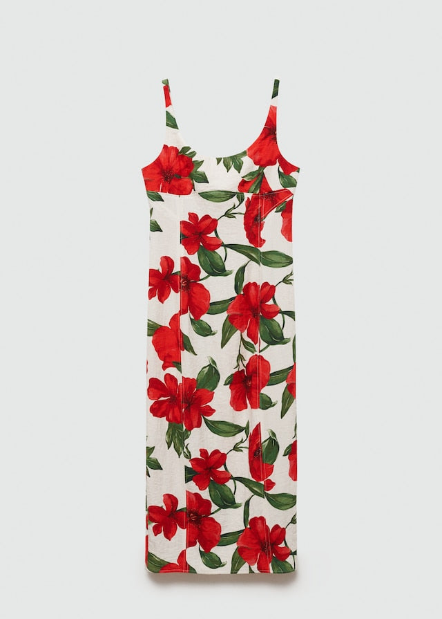 Embossed flower gown