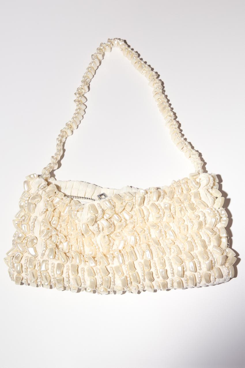 FAUX PEARL SHOULDER BAG