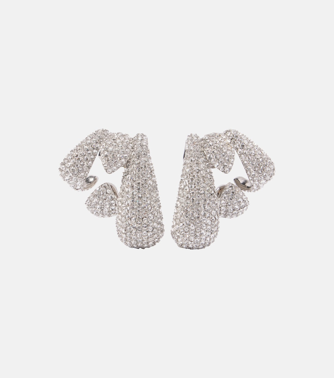 Feline crystal embellished ear cuffs
