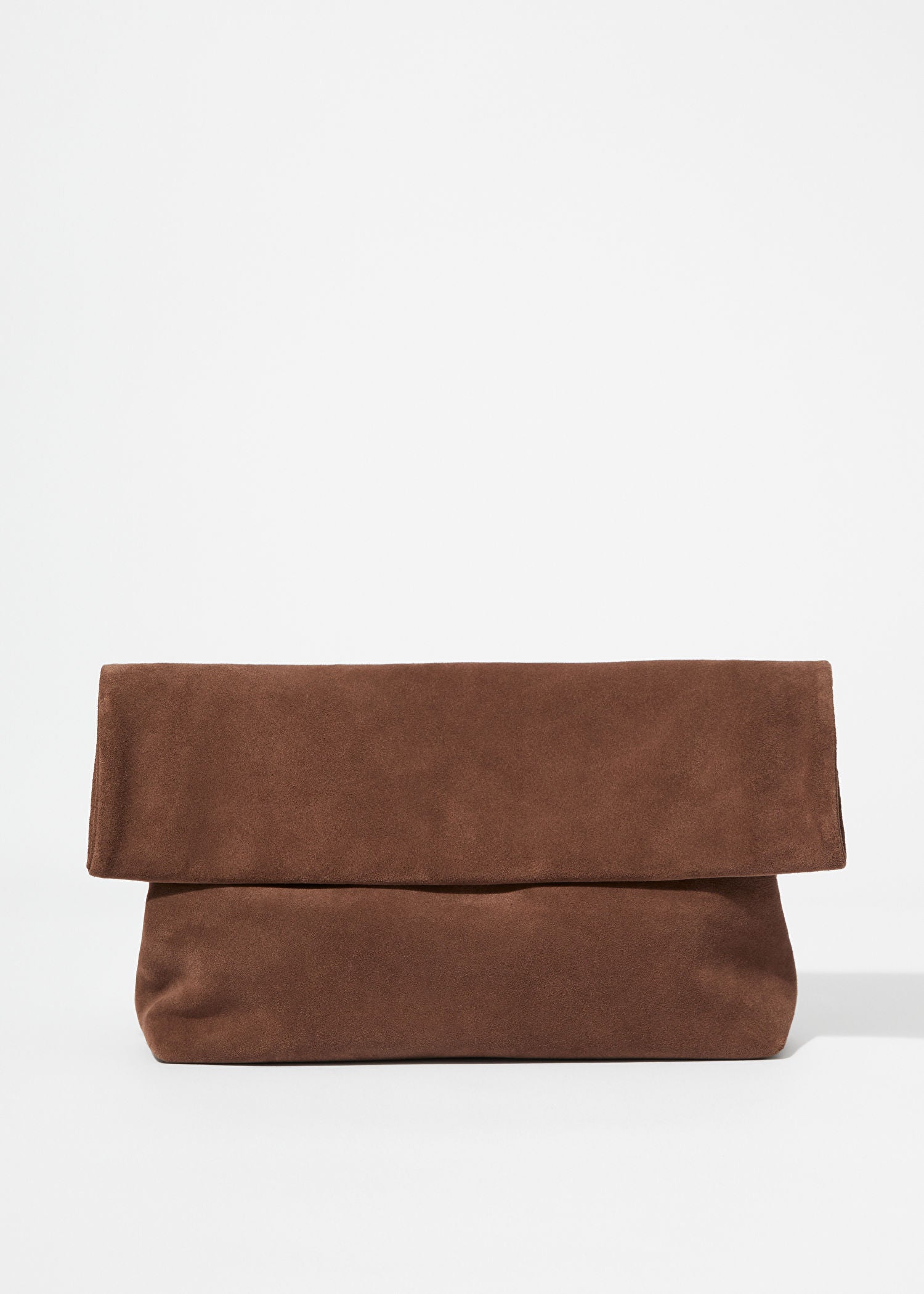 Folded Suede Clutch