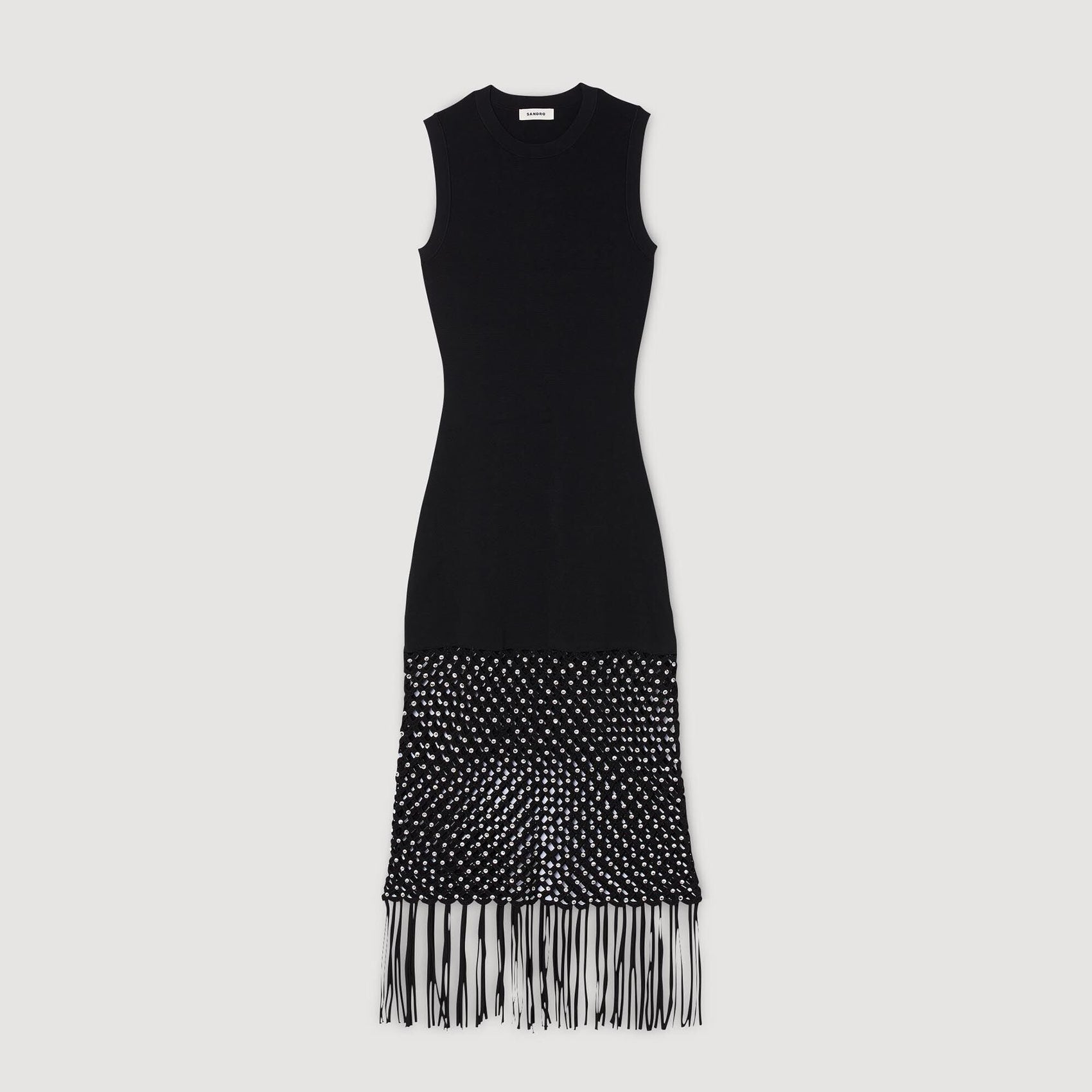 Fringed knit dress