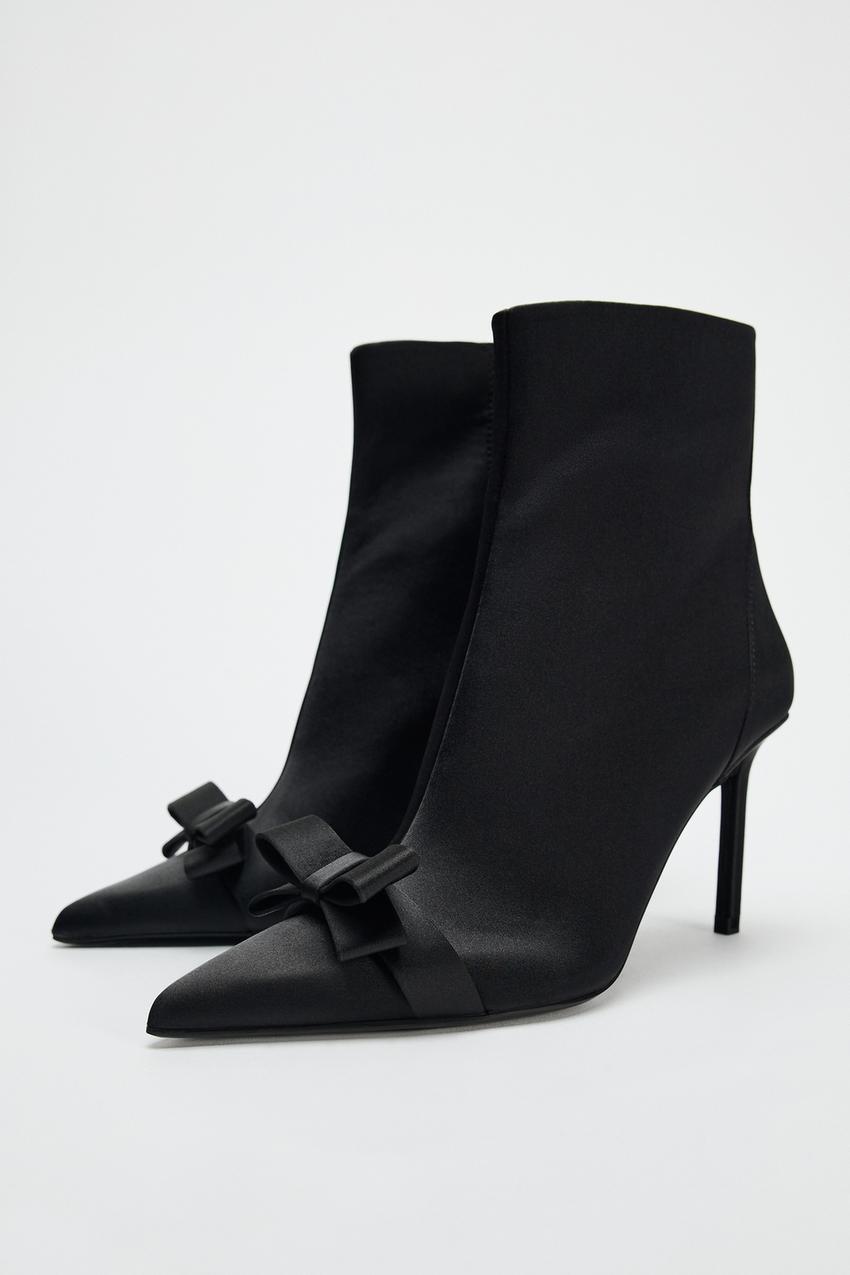 HEELED ANKLE BOOTS WITH BOW