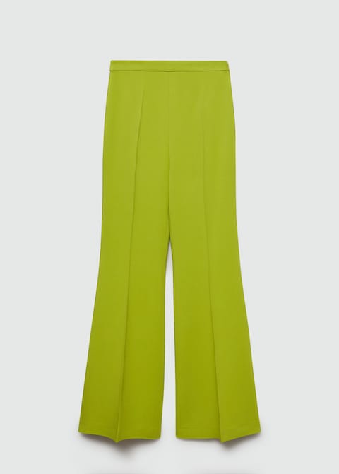 High waist flared trousers