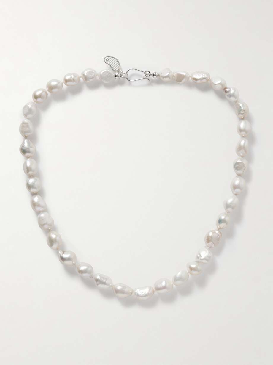 Host silver pearl necklace