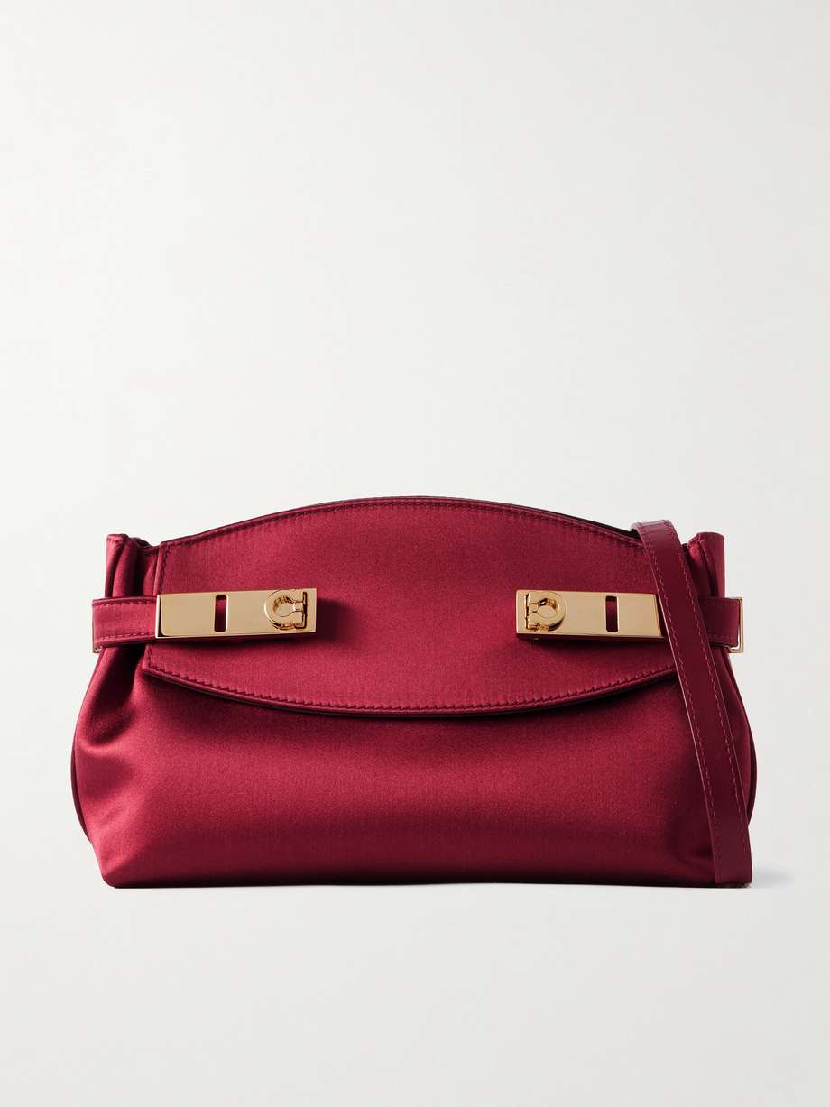 Hug satin shoulder bag