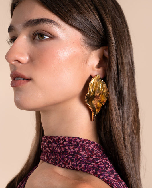 LEAF Golden Earrings