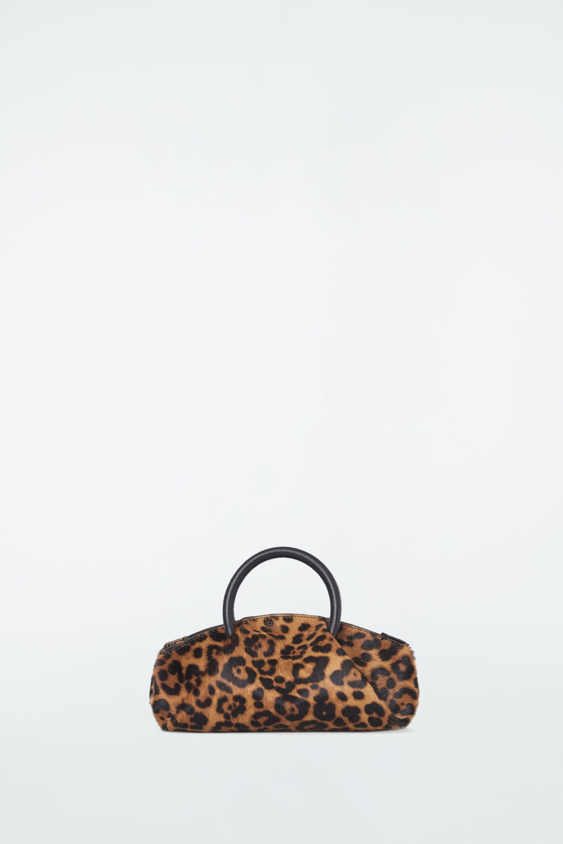 LEOPARD FOLD MICRO TOTE PONY HAIR