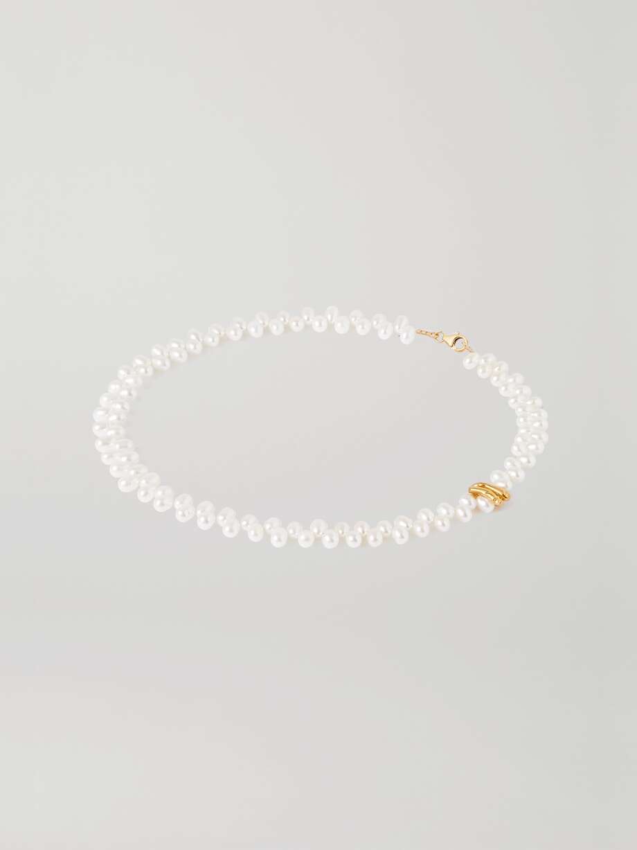 La Calliope gold plated pearl necklace