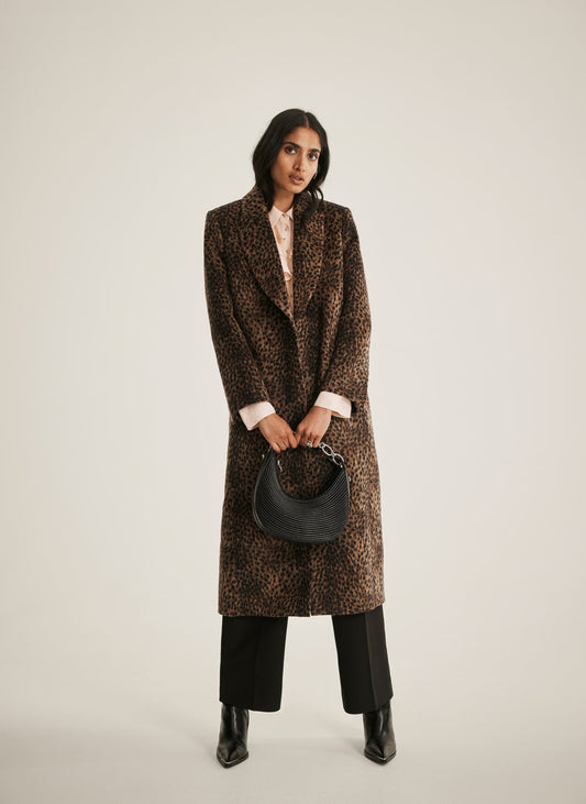 Leopard Print Long Coat