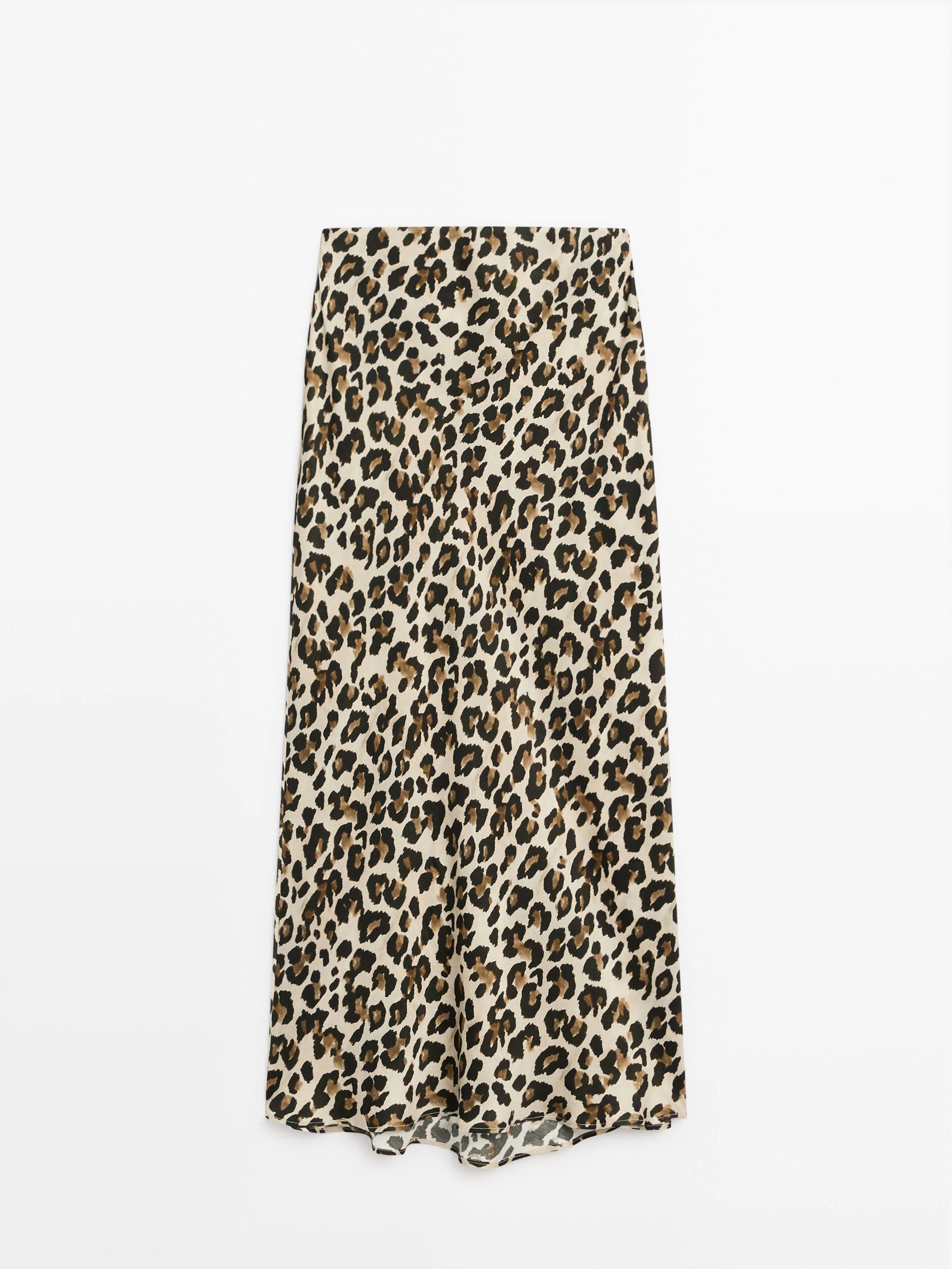 Long animal print skirt