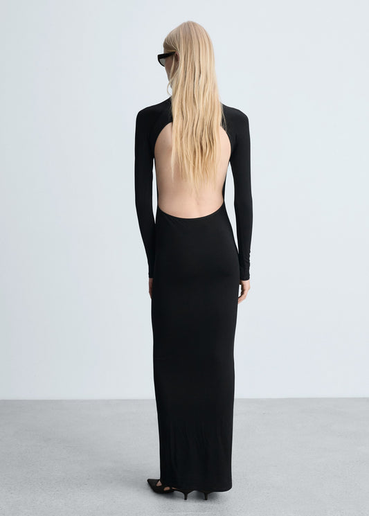 Long dress with open back