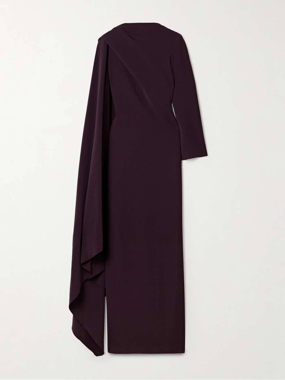 Lydia one sleeve cape effect cady maxi dress