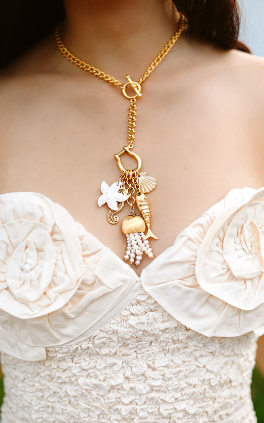 Mermaid's Memento Gold-Plated Necklace