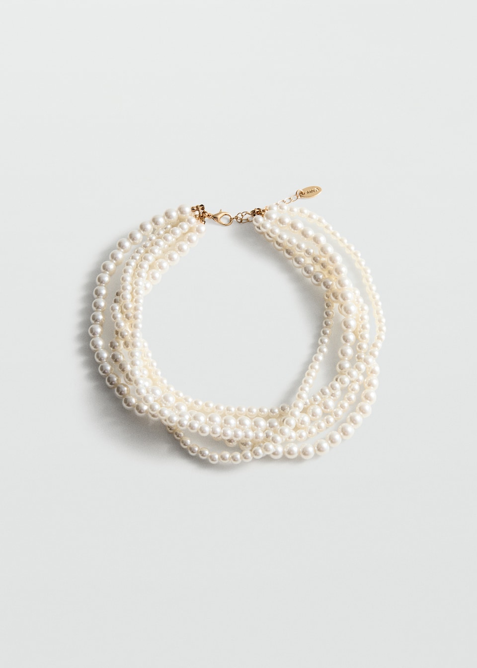 Multiple strand pearl necklace