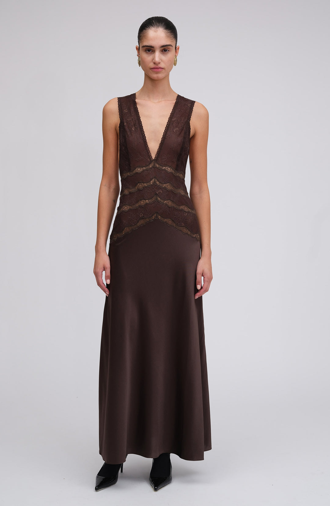 Naila Dress Chocolate Brown