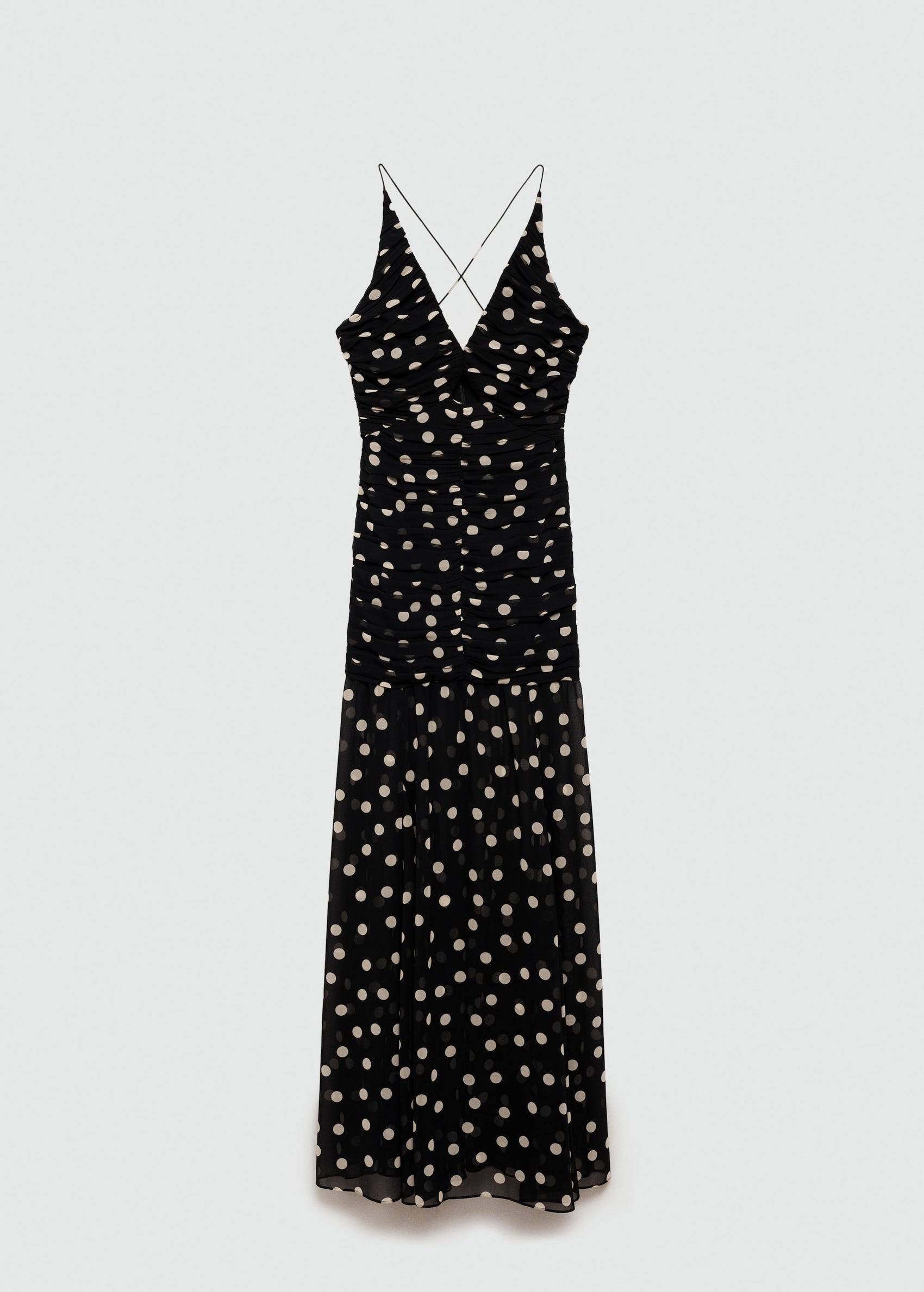 Polka dots draped dress