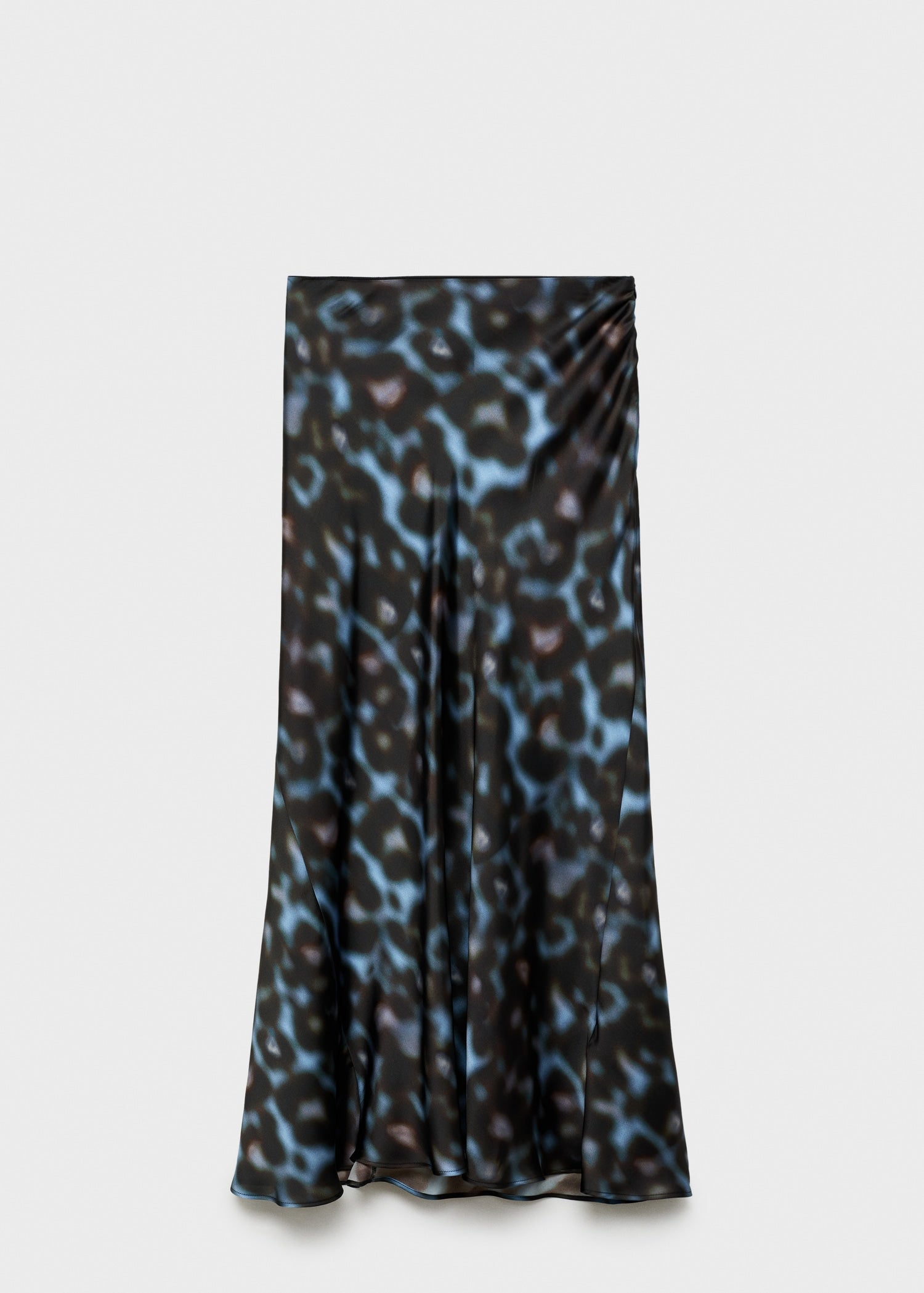 Printed satin skirt