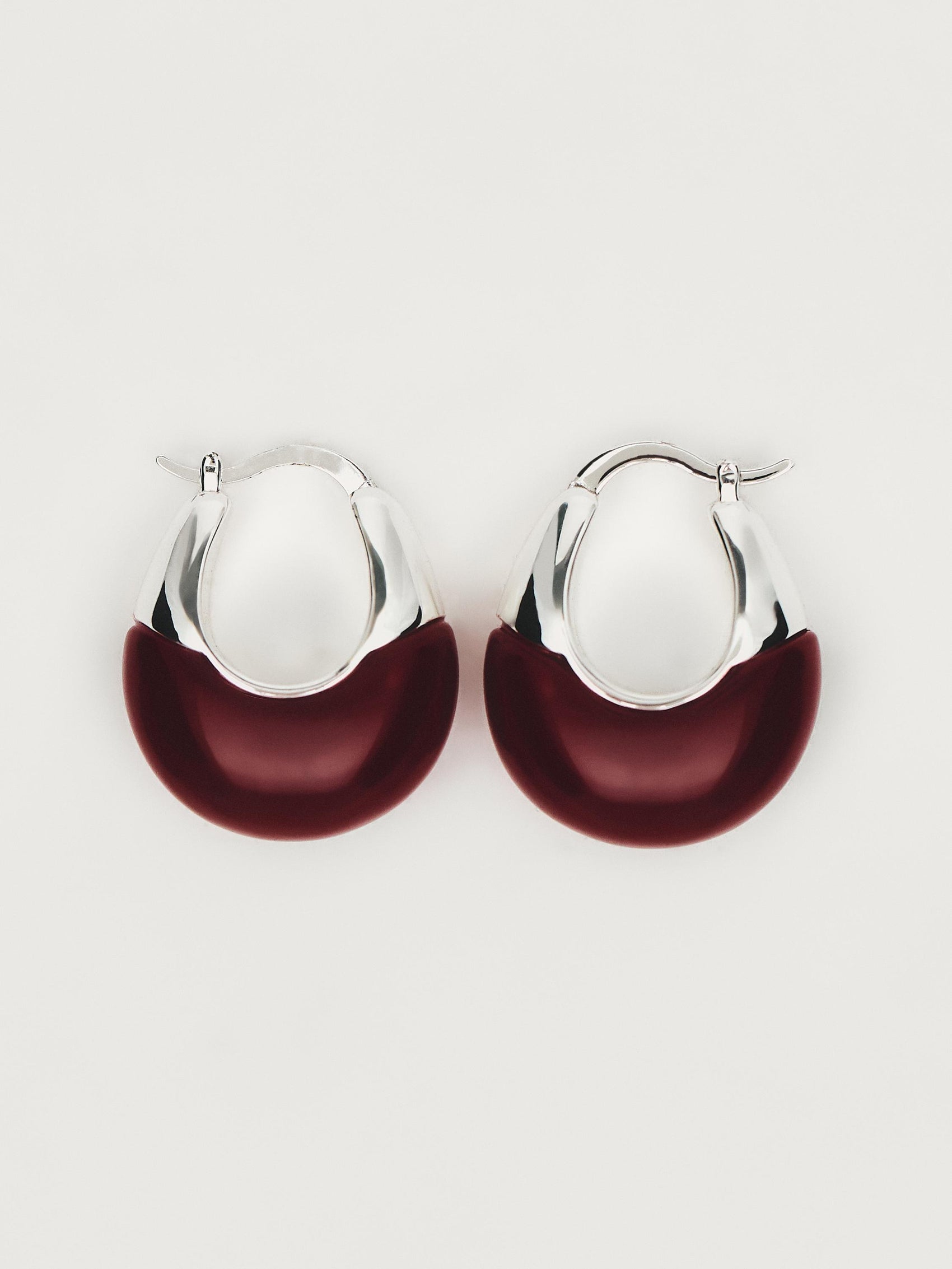 Red resin detail earrings