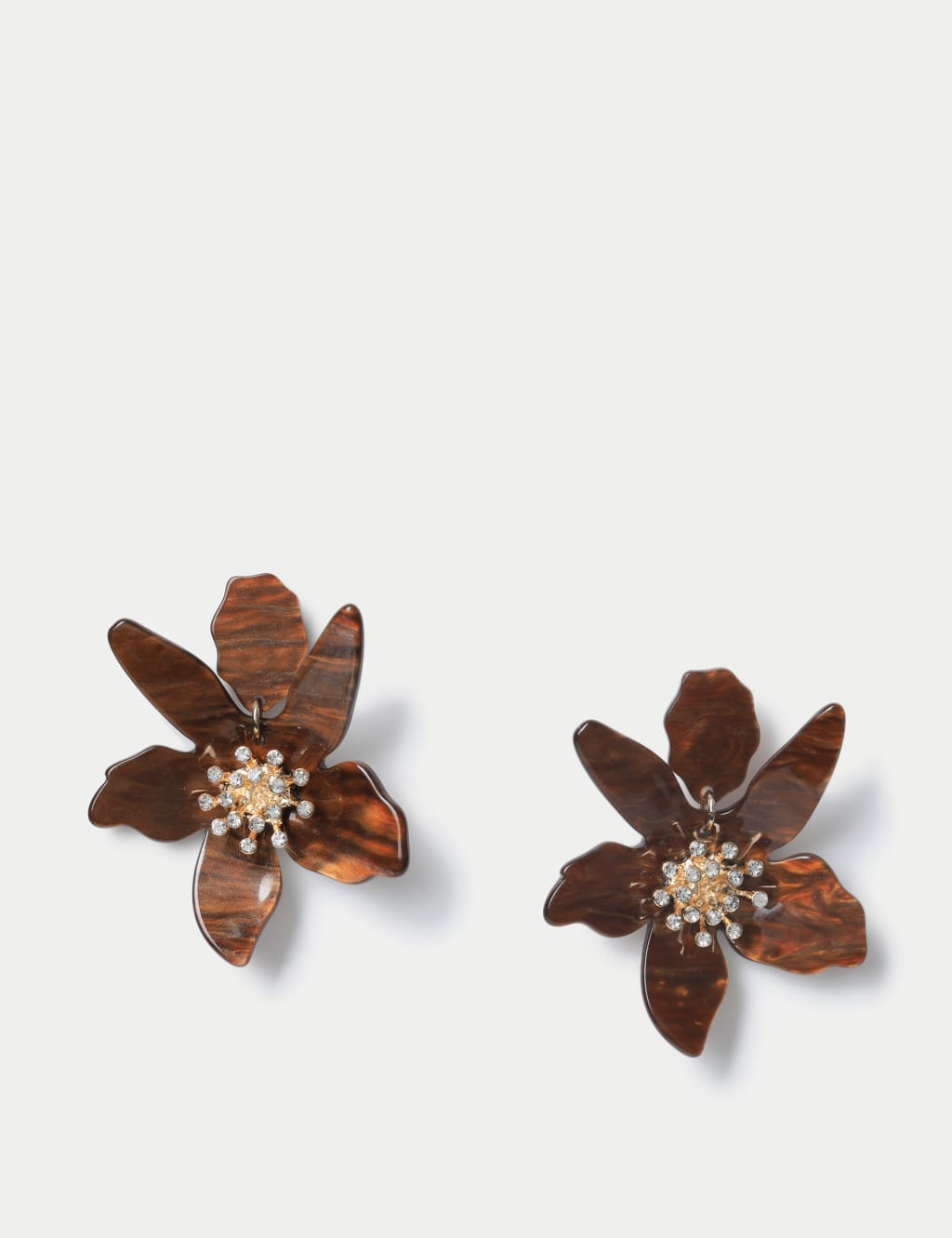 Resin Flower Oversized Stud Earring