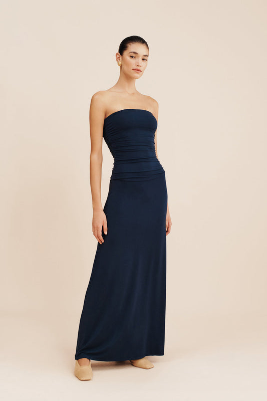 SASHA STRAPLESS DRESS ROYAL BLUE