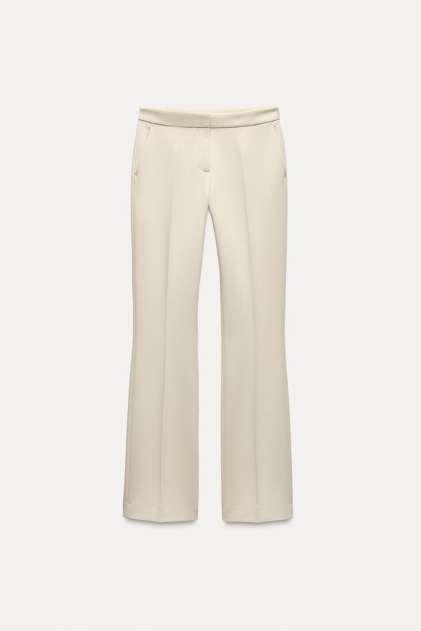 Straight-Cut Mid Rise Trousers