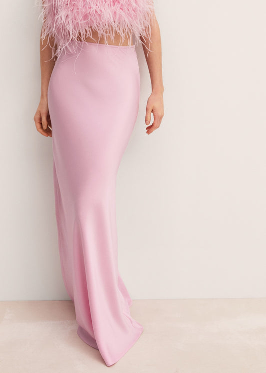 Satin maxi skirt