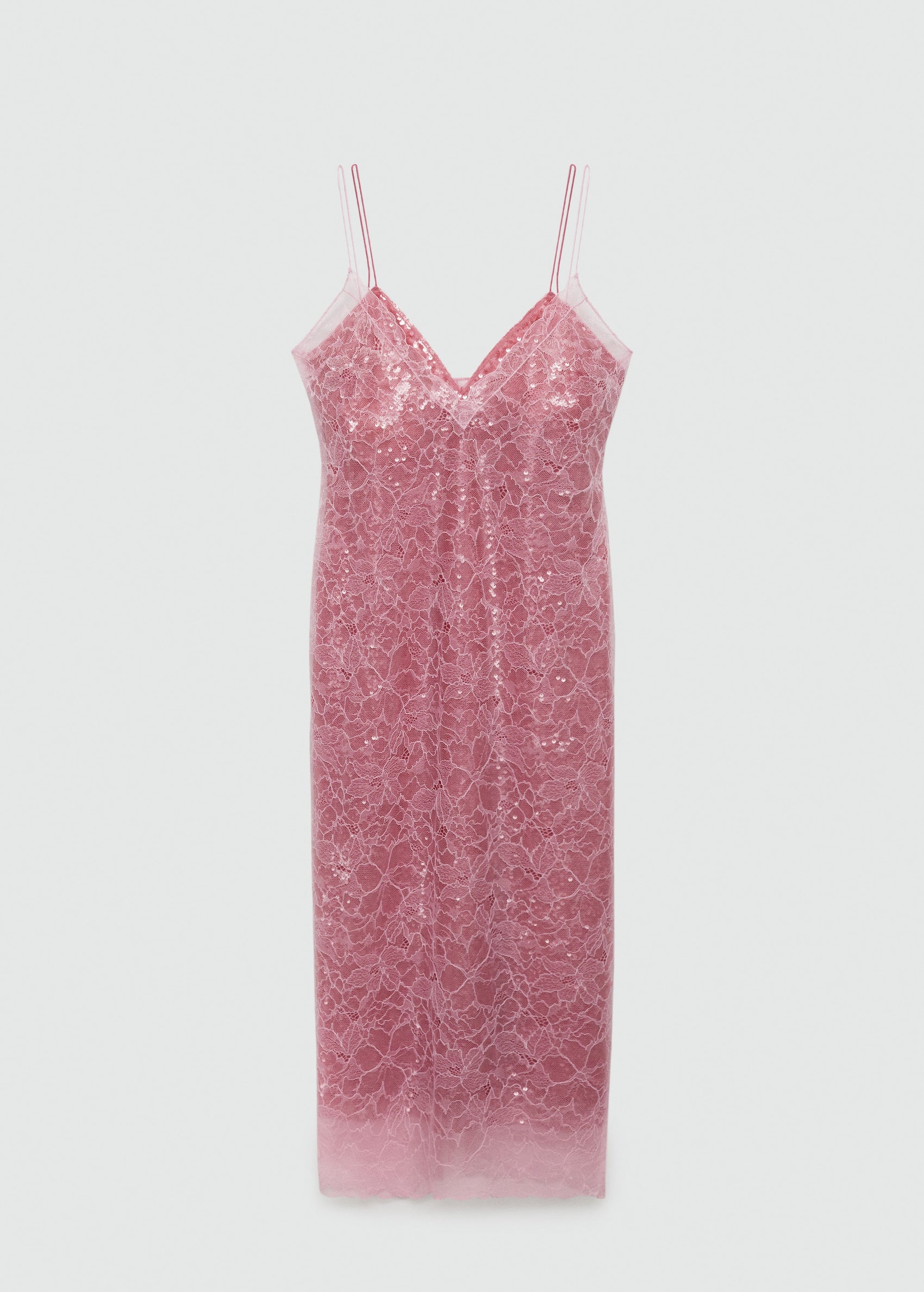 Sequin lace slip dress